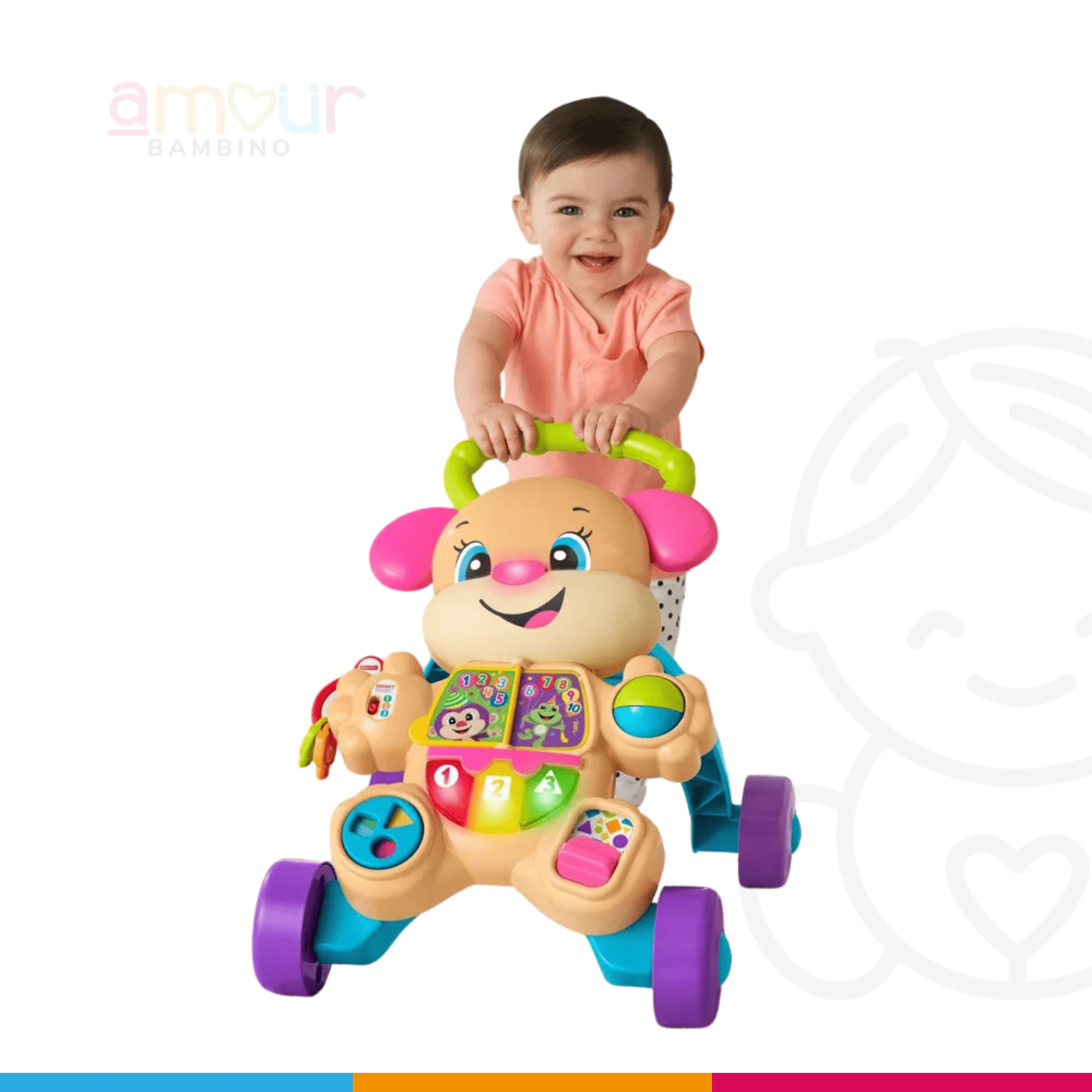 Caminadora Fisher Price (Rosa) - Imagen 2