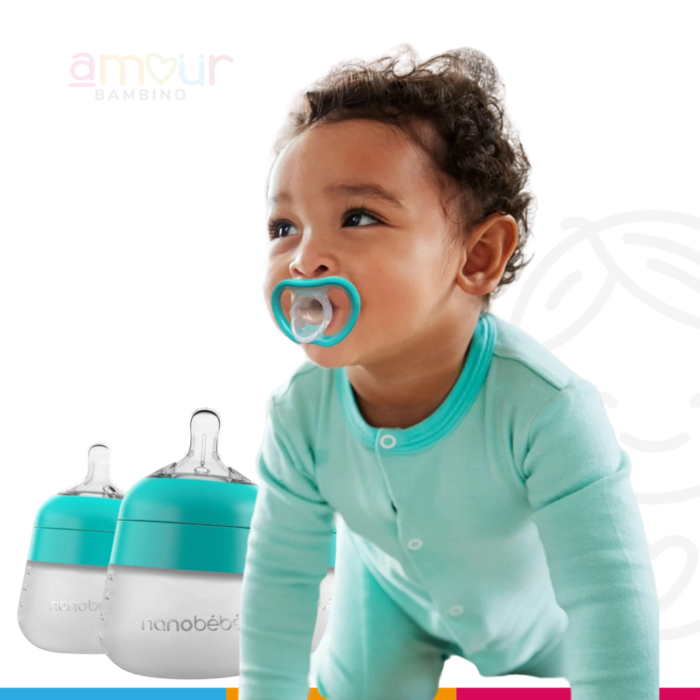 Set De Alimentación Nanobebé Early Essentials 7pz Verde Liso - Imagen 2