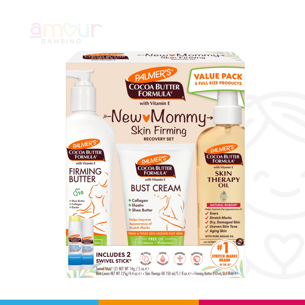 Palmer's Kit de Recuperación de Embarazo de Manteca de Cacao Reafirmante Postnatal, Estrías y Cicatrices. - Imagen 2